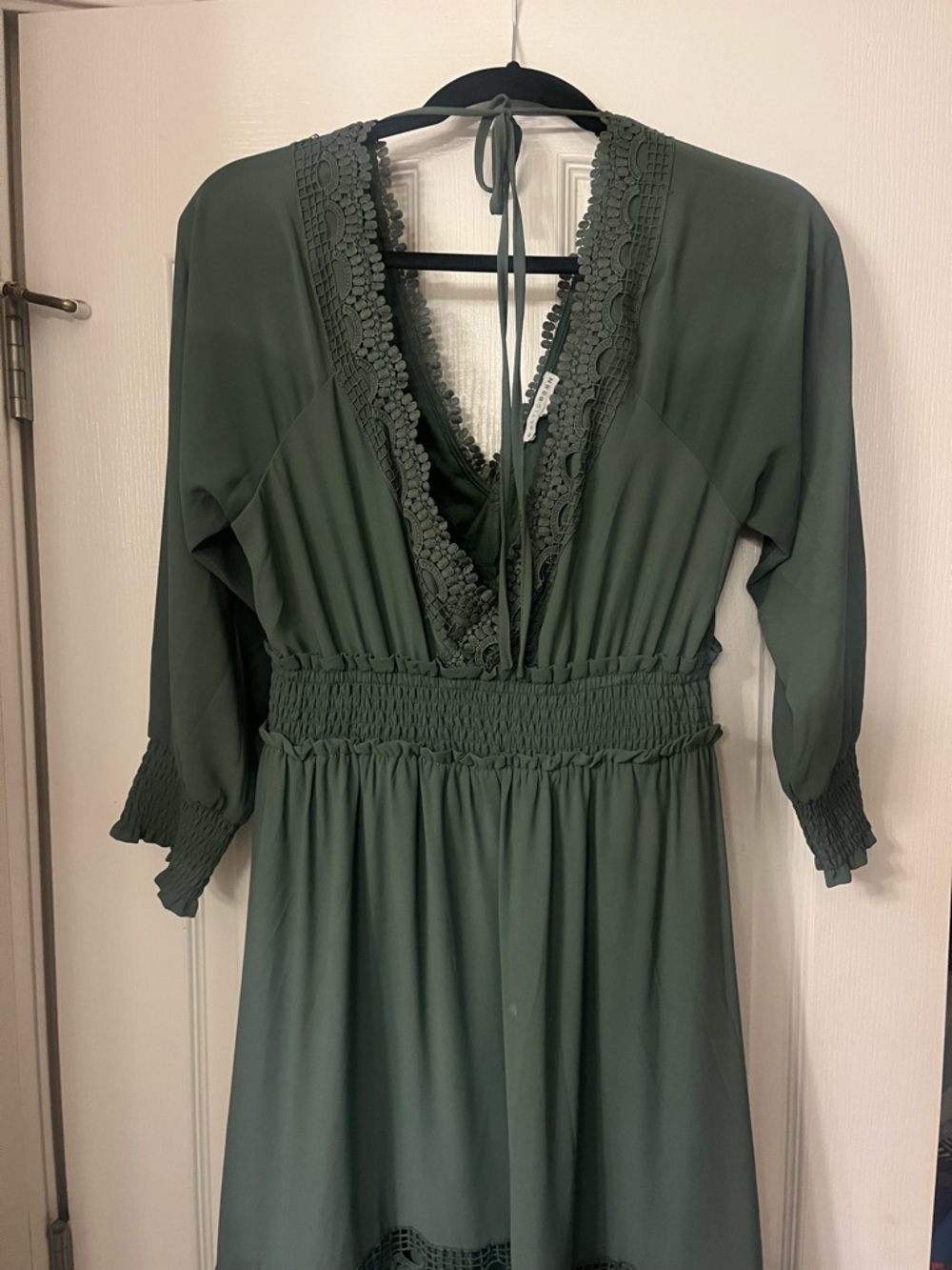 Baltic Born Sage Green Lace-Trim Blouse - Picture 2 of 4